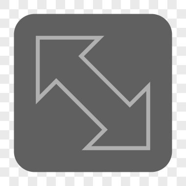 Exchange çapraz kare düğme yuvarlak