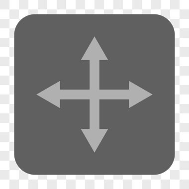 Genişletin okları yuvarlak kare düğme