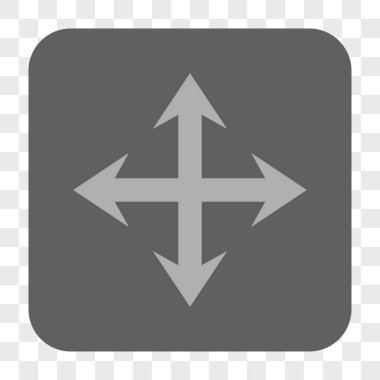 Genişletin okları yuvarlak kare düğme