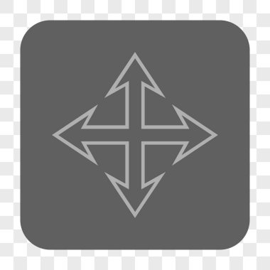 Genişletin okları yuvarlak kare düğme