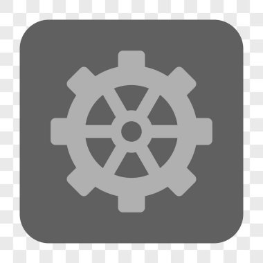 Dişli yuvarlak kare düğme