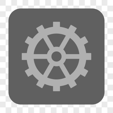 Dişli yuvarlak kare düğme