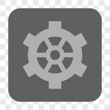 Dişli yuvarlak kare düğme