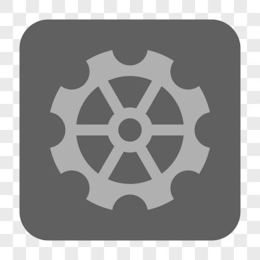 Dişli yuvarlak kare düğme