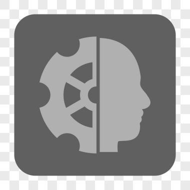 Akıl yuvarlak kare düğme