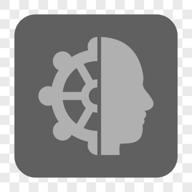 Akıl yuvarlak kare düğme