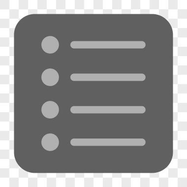 Öğeleri yuvarlak kare düğme