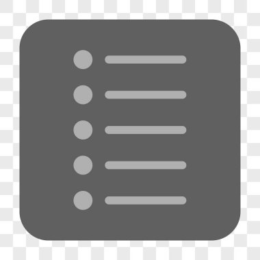 Öğeleri yuvarlak kare düğme