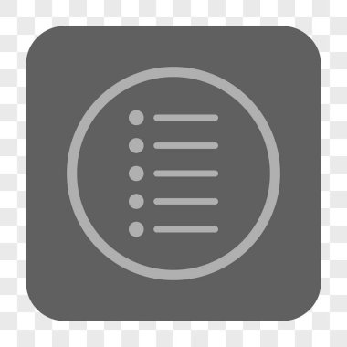 Öğeleri yuvarlak kare düğme