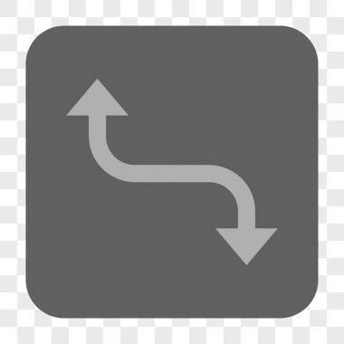 Ters viraj ok yuvarlak kare düğme