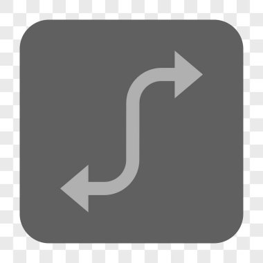 Ters viraj ok yuvarlak kare düğme