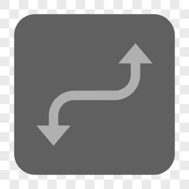 Tam tersi ok yuvarlak kare düğme eğri