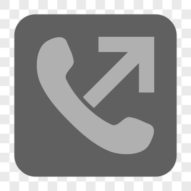 Çağrı giden yuvarlak kare düğme