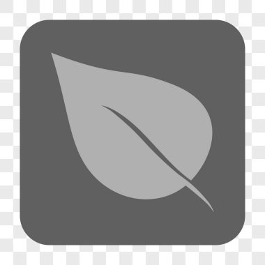 Bitki yaprak yuvarlak kare düğme