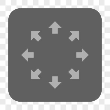 Radyal okları yuvarlak kare düğme