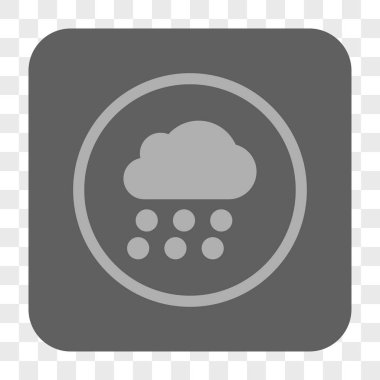 Yağmur bulutu yuvarlak kare düğme