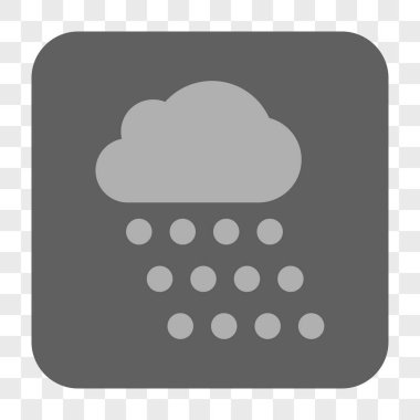 Yağmur bulutu yuvarlak kare düğme