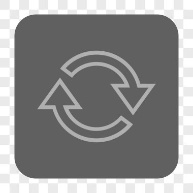 Yenile okları yuvarlak kare düğmesi