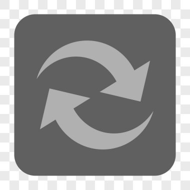 Yenile okları yuvarlak kare düğmesi