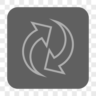 Yenile okları yuvarlak kare düğmesi