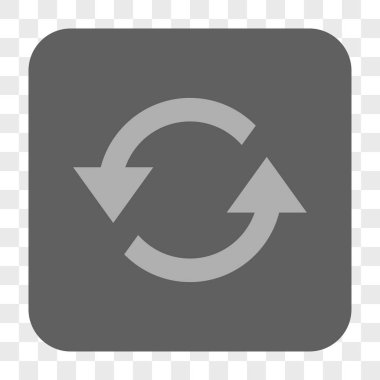 Yenile okları yuvarlak kare düğmesi