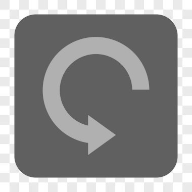 Döndür sağ yuvarlak kare düğme