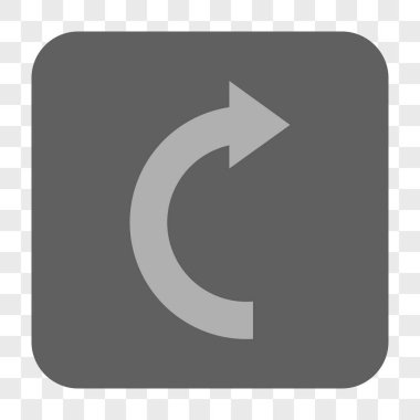 Döndür sağ yuvarlak kare düğme