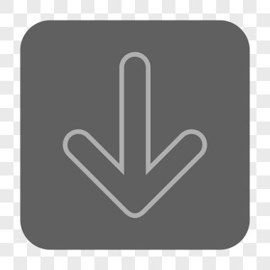 Yuvarlatılmış Kare düğme aşağı yönlü ok