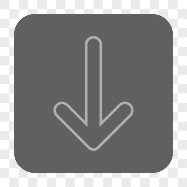 Yuvarlatılmış Kare düğme aşağı yönlü ok