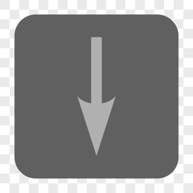 Yuvarlatılmış Kare düğme aşağı ok keskin