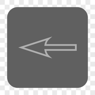 Keskin ok sol yuvarlak kare düğme