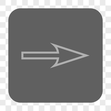 Keskin ok sağ yuvarlak kare düğme