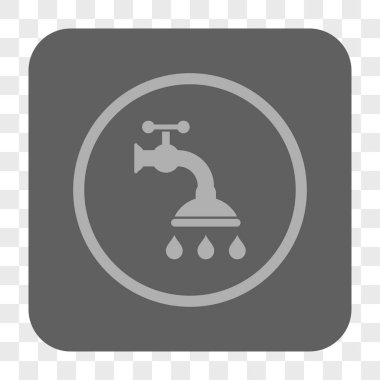 Duş musluk yuvarlak kare düğme