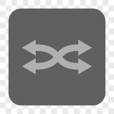 Shuffle okları yatay yuvarlak kare düğme