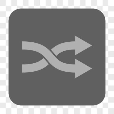 Shuffle oklar sağ yuvarlak kare düğme