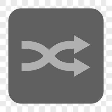 Shuffle oklar sağ yuvarlak kare düğme