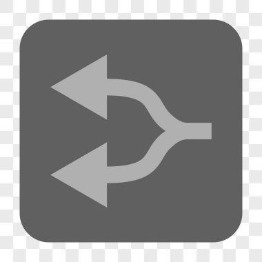 Split oklar sola yuvarlak kare düğme