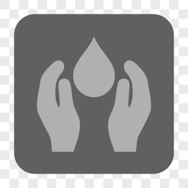 Su bakımı yuvarlak kare düğme