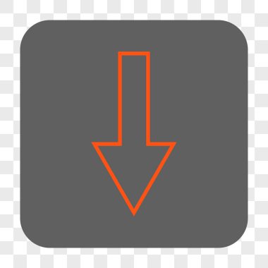 Yuvarlatılmış Kare düğme aşağı ok