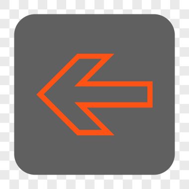 Ok sol yuvarlak kare düğme