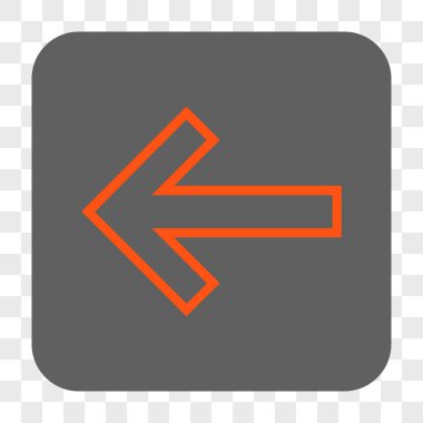 Ok sol yuvarlak kare düğme