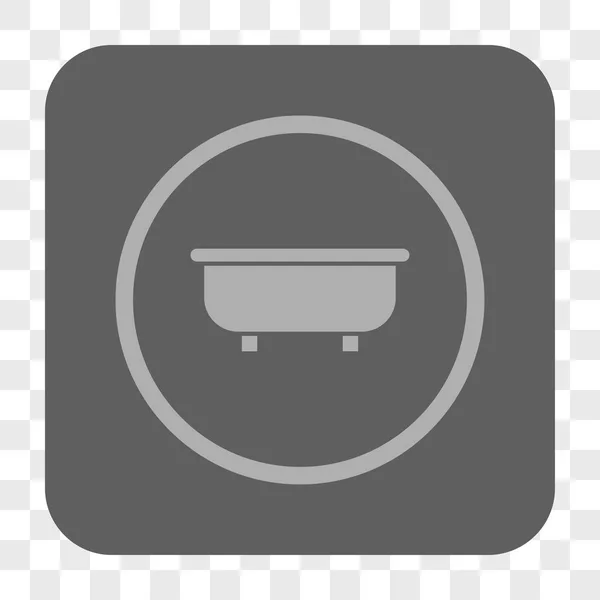Botón cuadrado redondeado de la bañera — Archivo Imágenes Vectoriales