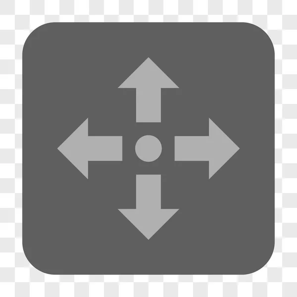 Кнопка Expand Arrows Rounded Square — стоковый вектор