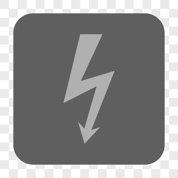 High Voltage Rounded Square Button — Stock Vector