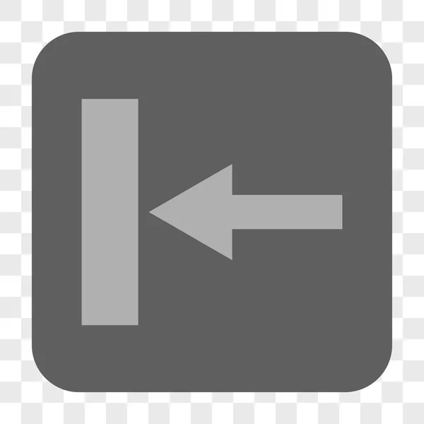 Déplacer bouton carré arrondi à gauche — Image vectorielle
