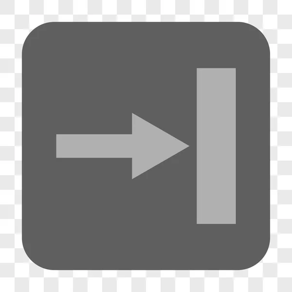 Mover botón cuadrado redondeado a la derecha — Vector de stock