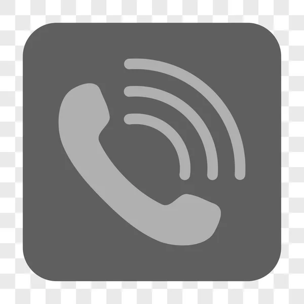 Telefonsamtal avrundat fyrkantig knapp — Stock vektor