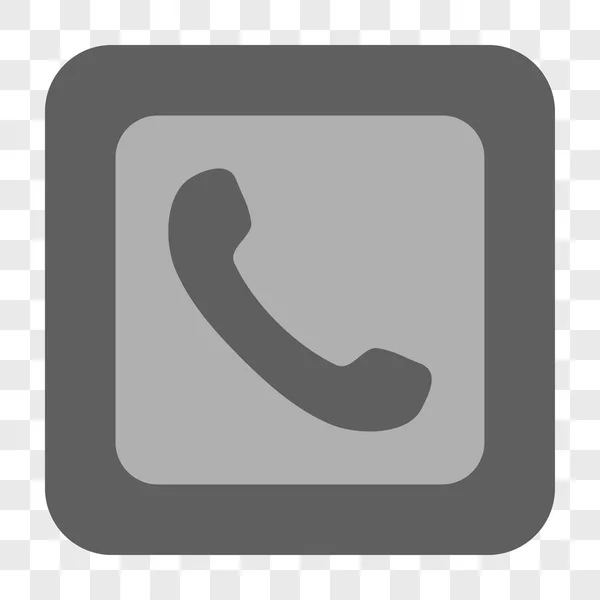 Telefone arredondado botão quadrado —  Vetores de Stock