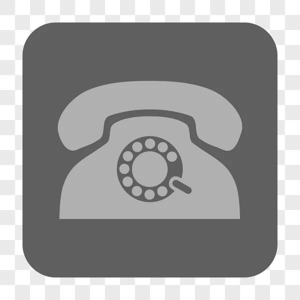 Pulso teléfono redondeado botón cuadrado — Archivo Imágenes Vectoriales