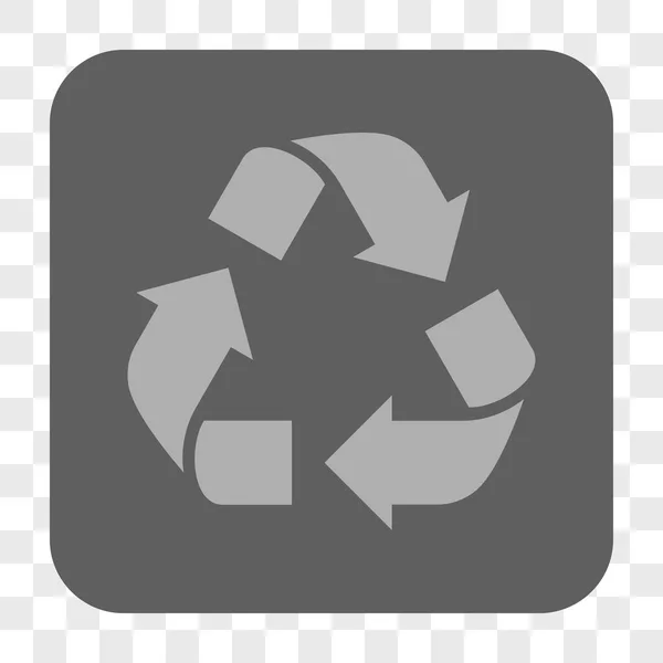 Recycle Afgeronde vierkante knop — Stockvector